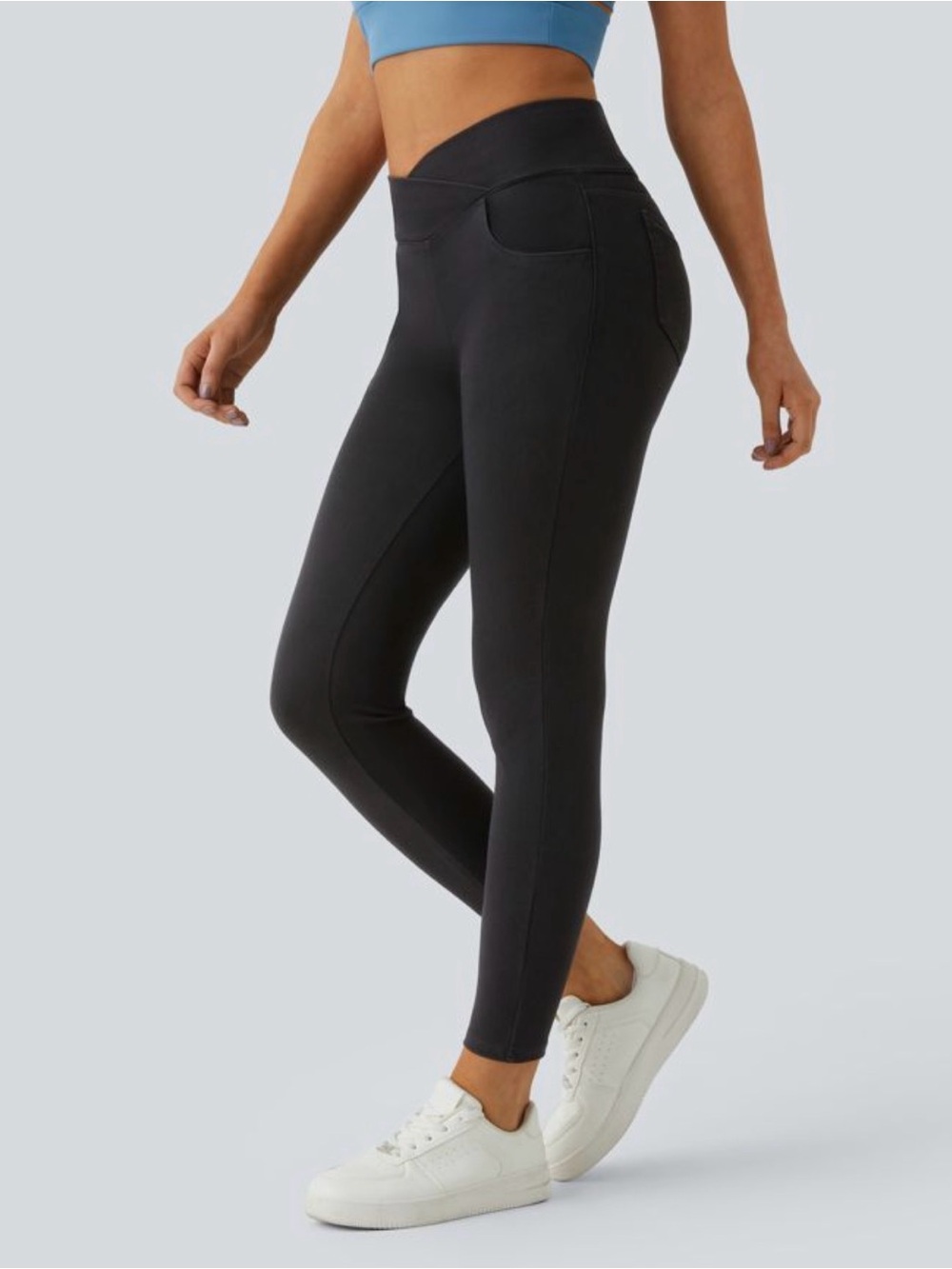 HALARA Black High-Rise Flex Denim Pocket Leggings